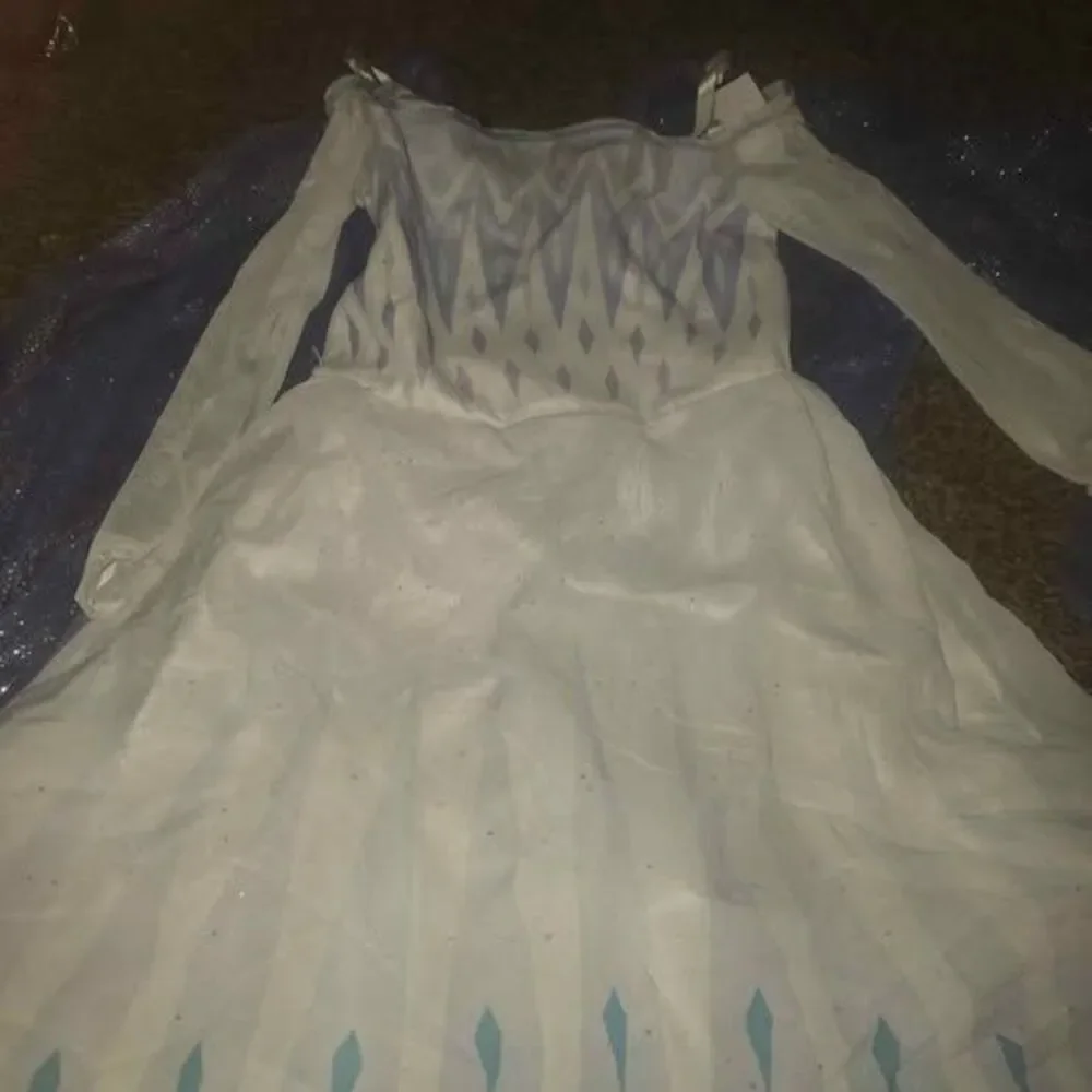 DISNEY ELSA FROZEN 2 GLITTER HALLOWEEN COSTUME EUC SIZE 7/8